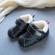 冬季0-1岁牛皮婴儿学步鞋3-6-8个月软底新生儿加厚保暖宝宝鞋不掉