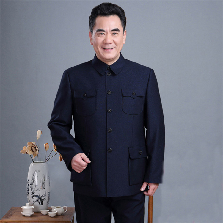 yz服装纸样1:1实物裁剪图 中山装中老年外套 18a051