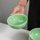 青瓷米饭碗陶瓷吃饭碗中式家用新款莲花碗6/8/10个装小碗套装餐具