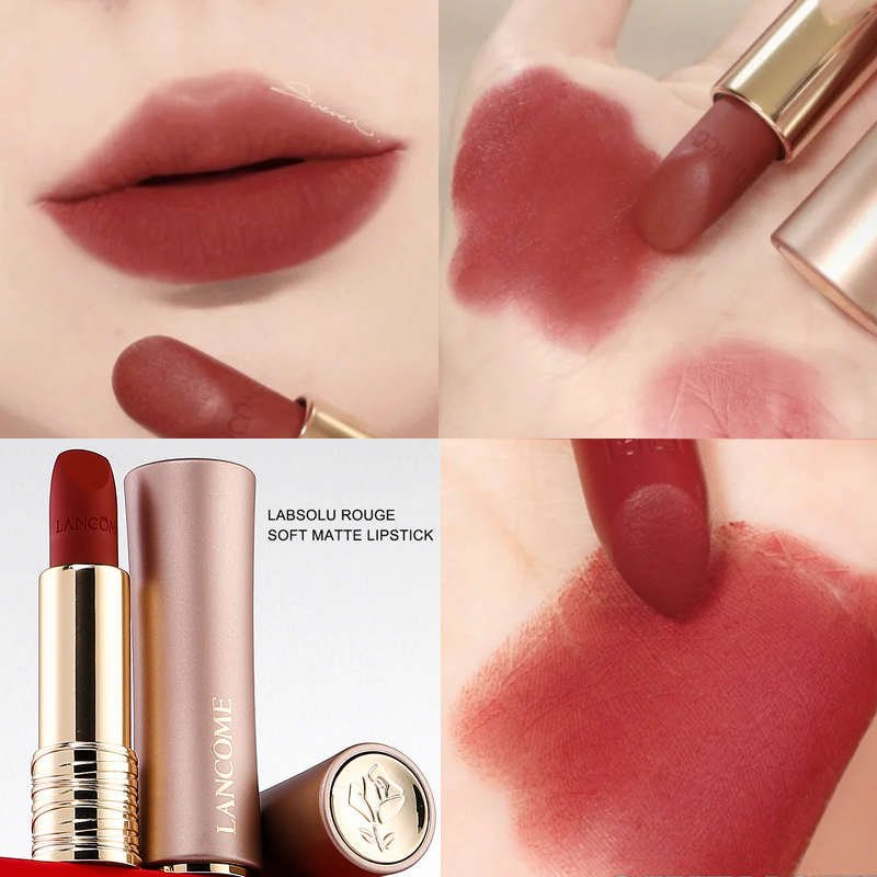 lancome/兰蔻新款粉金管小蛮腰口红唇膏196/289/299/330柔雾新品