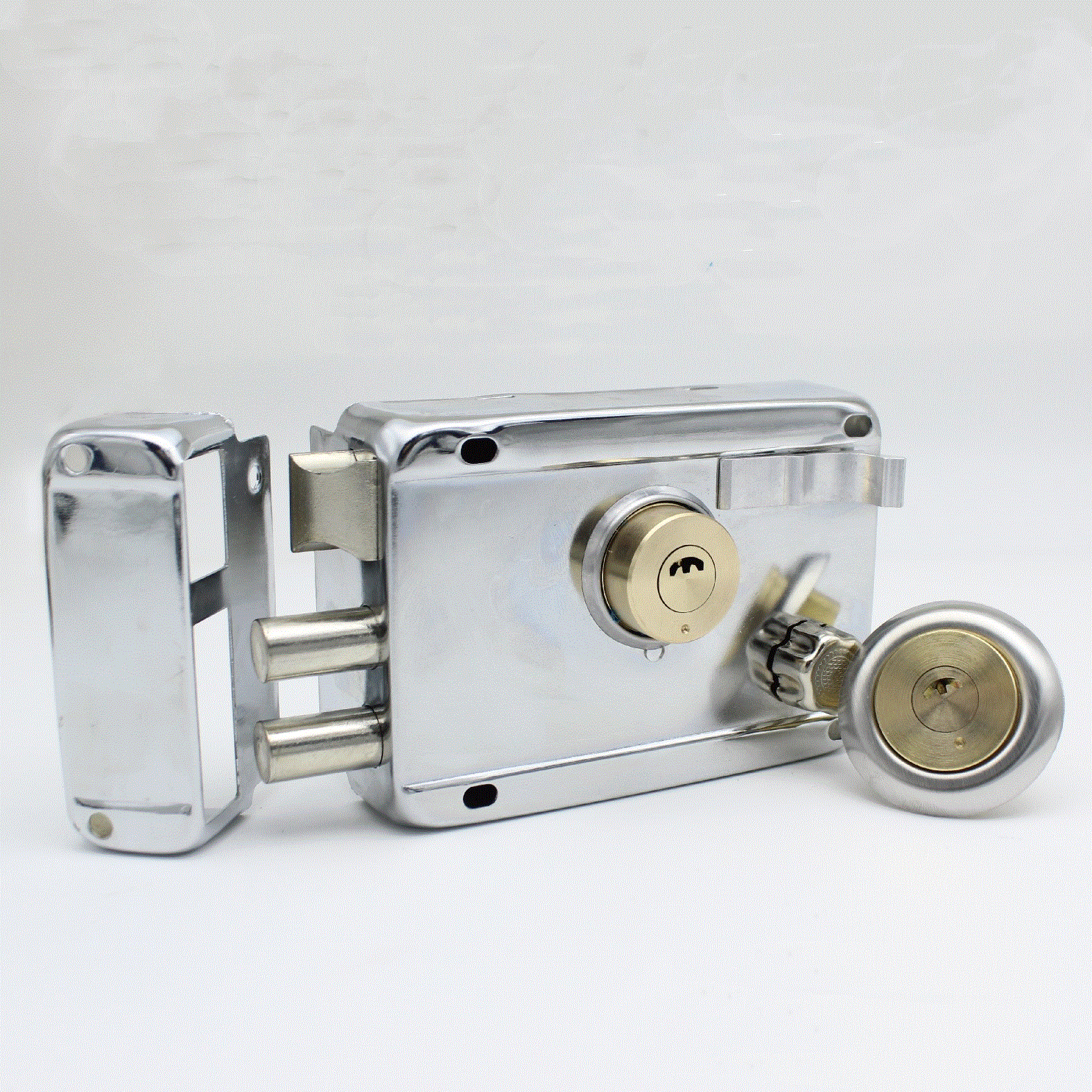 防盗老式门锁外平开门通用c叶片锁暗锁普通老款圆卧室铁门简约房