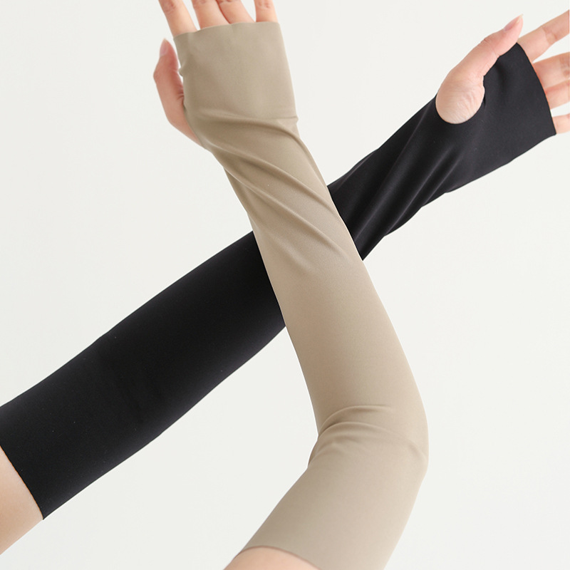 UPF50+冰感防晒防紫外线男女室外护臂袖套 云感粘合无痕冰丝手套