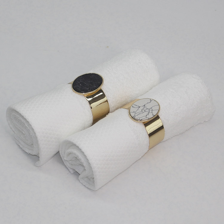 样板房洗手间仿大理石纹毛巾扣售楼处展厅卫生间浴室软装饰品摆件