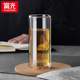 富光双层玻璃杯高硼硅透明泡茶杯子耐高温办公室家用无盖茶杯茶具