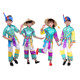 儿童毛南族民族演出服男女童三月三长短袖舞蹈服葫芦丝亲子走秀服