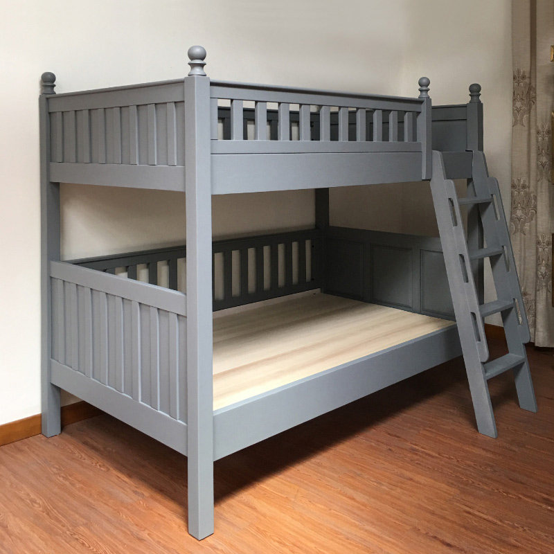 木朵朵家具美式全原木上下铺床子母床双层床定制儿童纯实木高低床