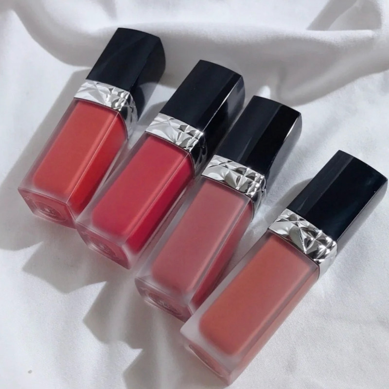 dior迪奥烈艳蓝金锁色唇釉999 626 720持久不沾杯黑管哑光637 558