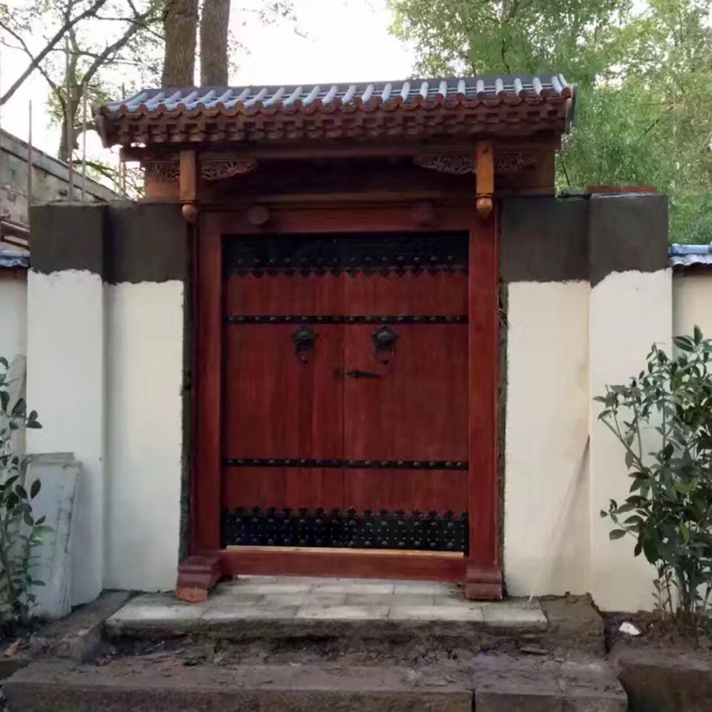 老榆木门楼 别墅茶楼会所山庄庭院进户门 仿古大门 古典大门定制已售