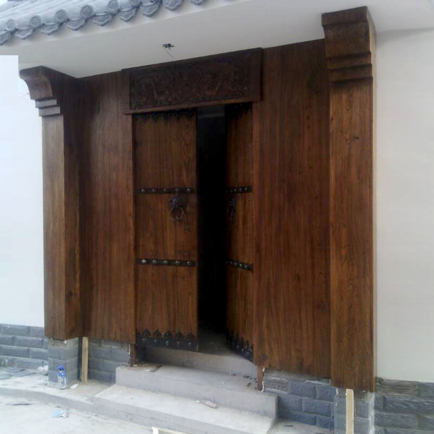 实木别墅大门庭院复古定制仿古大门原生态中式古典大门老榆木大门已售