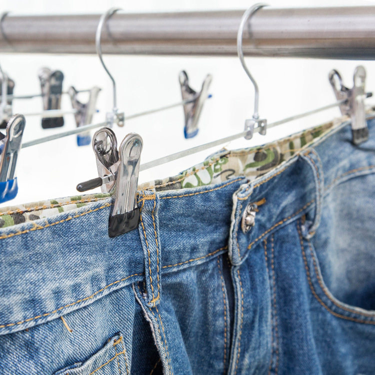 可调节金属裤架子家用裤架防滑挂裙夹裤夹衣架无痕裤子多功能裤架