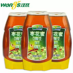 汪氏红枣蜂蜜枣花蜜农家自产新鲜土蜂蜜专柜正品包邮 465克*3瓶