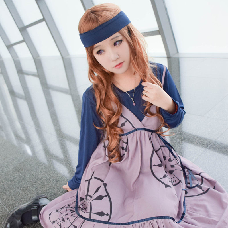 特价女神异闻录5 cos_女神异闻录5p5占卜师御船千早cos服可爱萌吊带裙