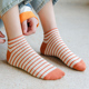 袜子女短袜浅口夏季学生日系网红款条纹可爱船袜低帮不掉跟ins潮