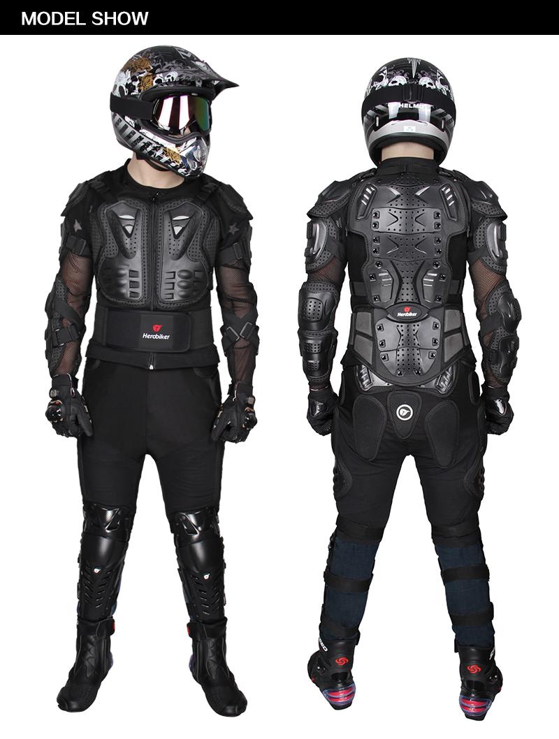 herobiker 越野摩托车护甲骑行护具男防摔服赛车骑士装备护甲套装