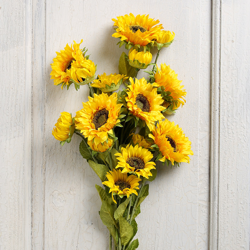 向日葵仿真花假花束客厅餐桌落地大号干花瓶装饰摆件插花拍照摆设