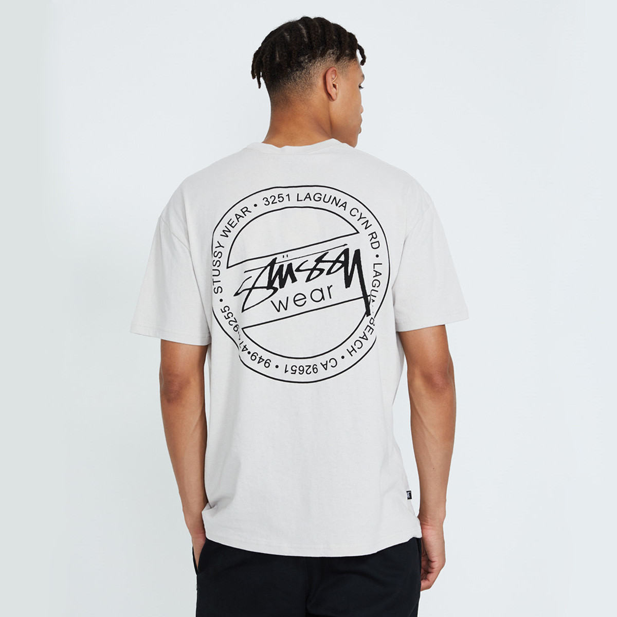 stussy wear斯图西拉古娜海滩限定tee宽松短袖t恤 情侣口袋半袖