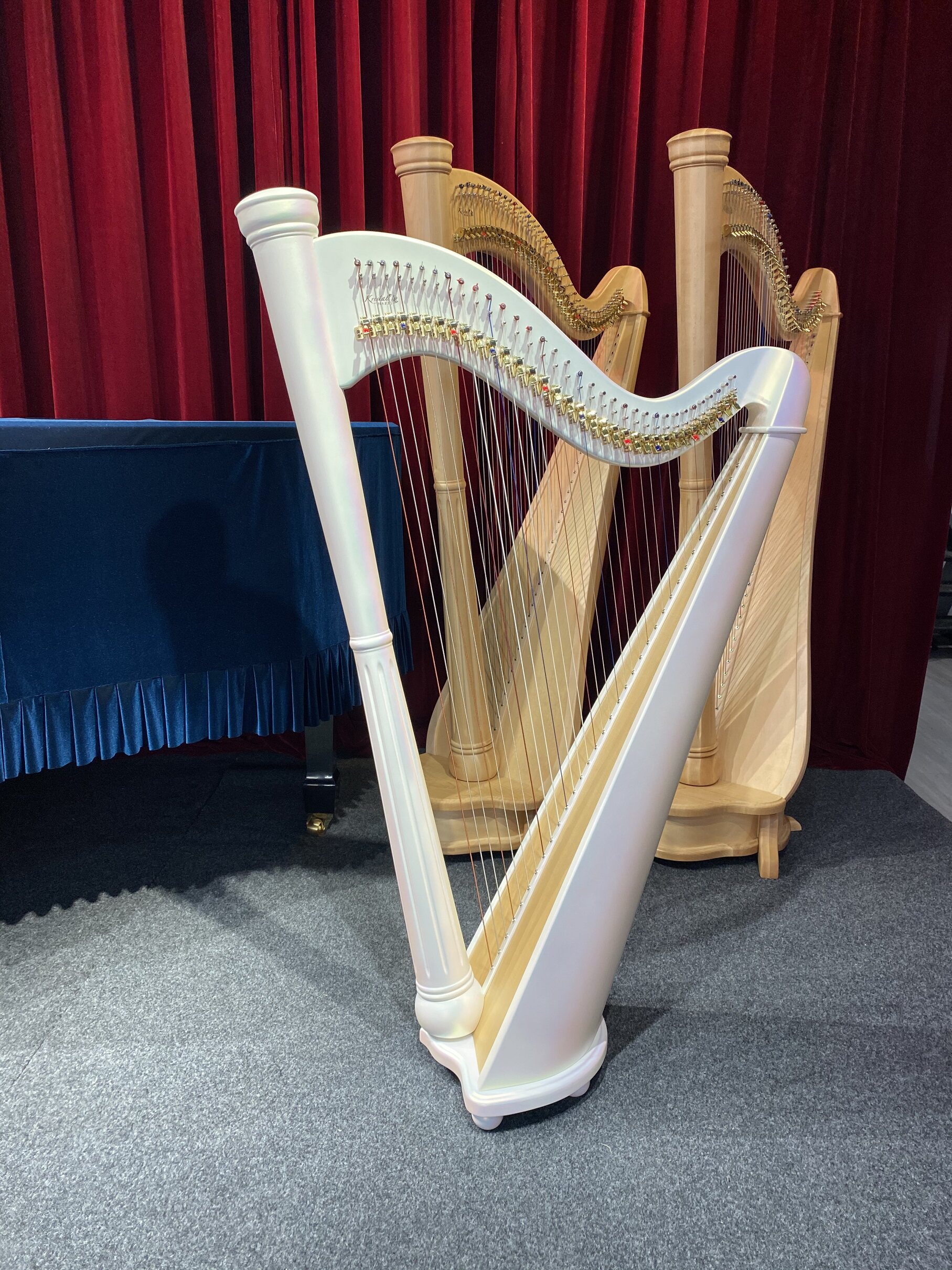 竖琴台湾kristall罗马柱竖琴古典竖琴34弦专业乐器全扮键