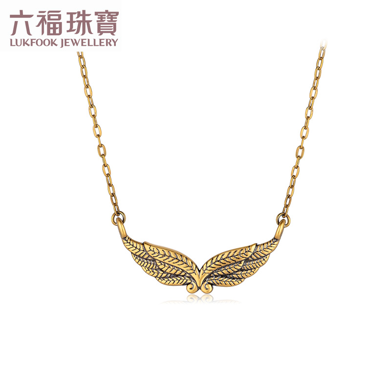 六福珠宝电黑款翅膀套链男女黄金项链5D硬金吊坠定价L35A1TBN0001|msdalam kategori barang kemas/berlian/Emerald/emas, perhiasan emas (baru), 定价黄金, 定价黄金项链 - dari Buy2taobao.com untuk memberikan perkhidmatan ejen Taobao profesional membeli