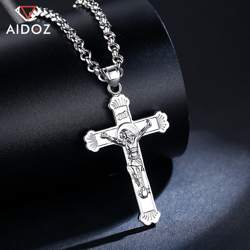 铂金吊坠男女款可活动耶稣十字架pt