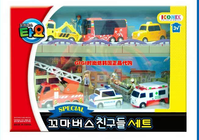 韩国Tayo公交小巴士托马斯小企鹅太友玩具太有惯性回力汽车全套