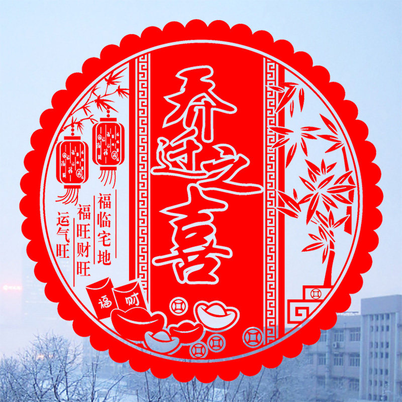 大吉大利门贴