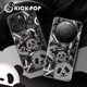 kickpop可可抱适用华为mate60pro+手机壳磁吸magsafe充电防摔保护套指环扣支架创意全包壳潮牌iphone15promax