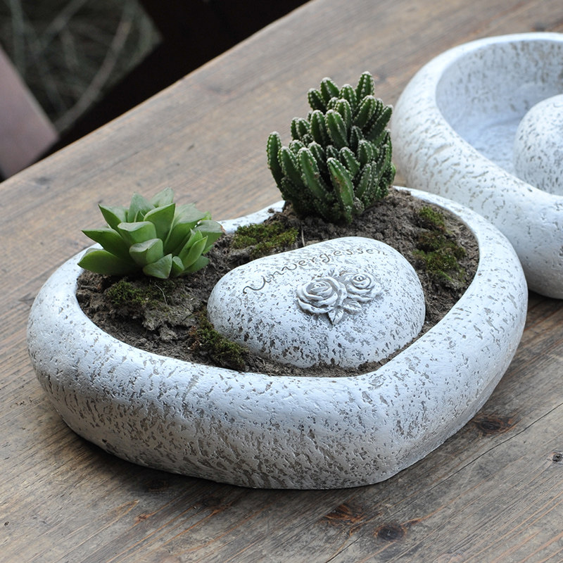 屋里屋外旗舰店的优惠券大全—创意多肉植物花盆欧式心形艺术小盆栽