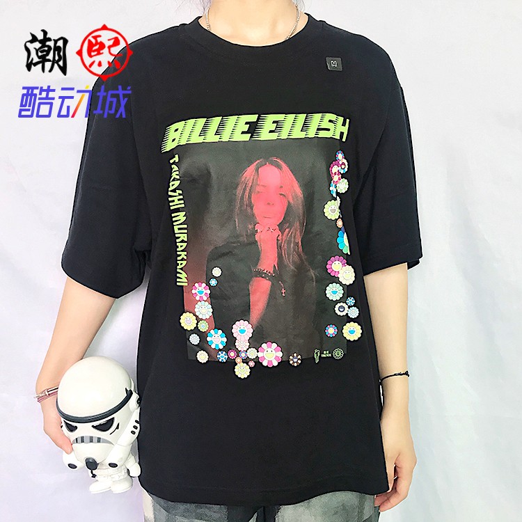 正品优衣库 碧梨Billie Eilish村上隆BE x TM联名男女T恤短袖帽子