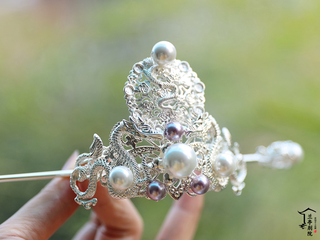 龙吟 清贵气质男士汉服发冠古装王爷头饰盘龙束发簪子兰亭别院