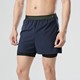 运动短裤男跑步马拉松紧身内衬三分裤速干训练健身男假两件运动裤