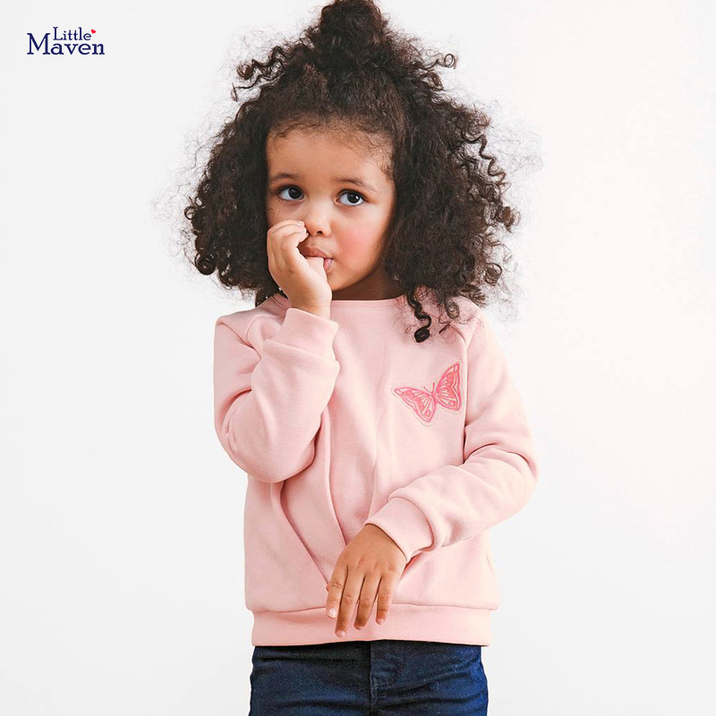 Little maven歐美品牌童裝女童蝴蝶粉色長袖圓領童裝衛衣秋季新款在類目 童裝/嬰兒裝/親子裝, 衛衣/絨衫中 - 來自Buy2taobao.com提供專業的淘寶代購服務