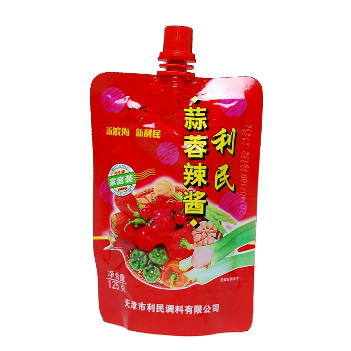 利民东北特产调料民牌天津蒜蓉辣酱125g烧烤辣椒酱