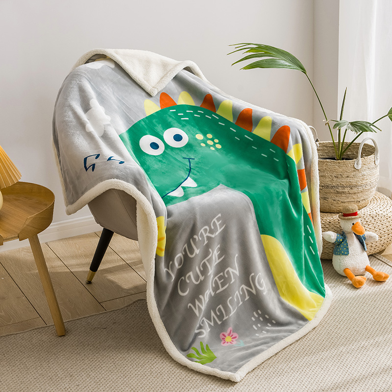 法兰绒珊瑚绒毛毯盖毯办公室午睡儿童幼儿园学生宿舍婴儿加厚冬季