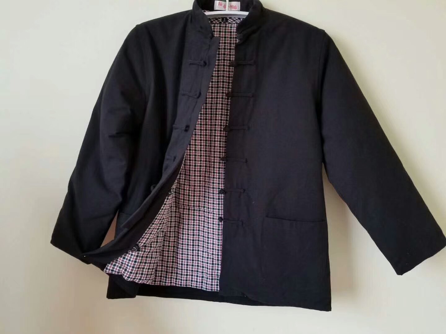 冬款复古纯棉老粗布唐装棉花袄棉服 中老年活里活面加厚棉衣外套