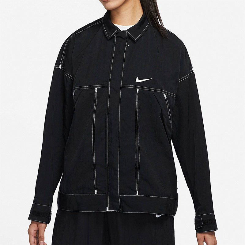 nike/耐克正品sportswear swoosh女子运动休闲夹克外套dm6204-010