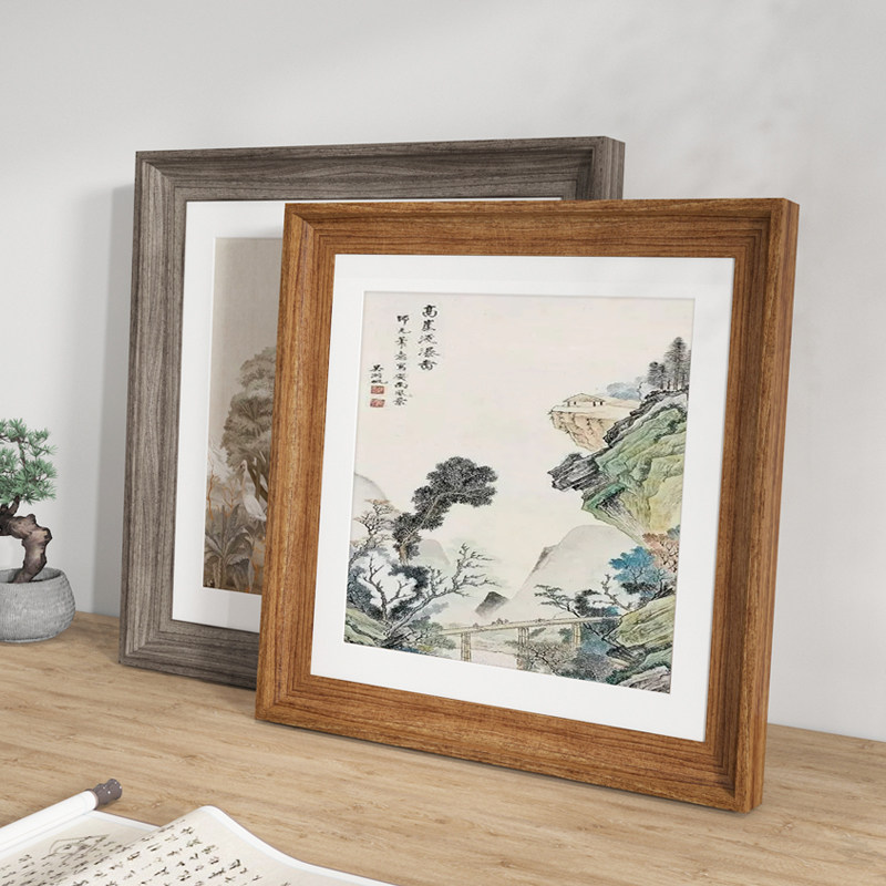 正方形相框挂墙画框装裱50十字绣边框自装38国画字画钻石书法框架