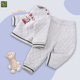 拉比童装秋冬季婴幼儿男童铺棉套装宝宝棒球服保暖衣裤子6-18个月