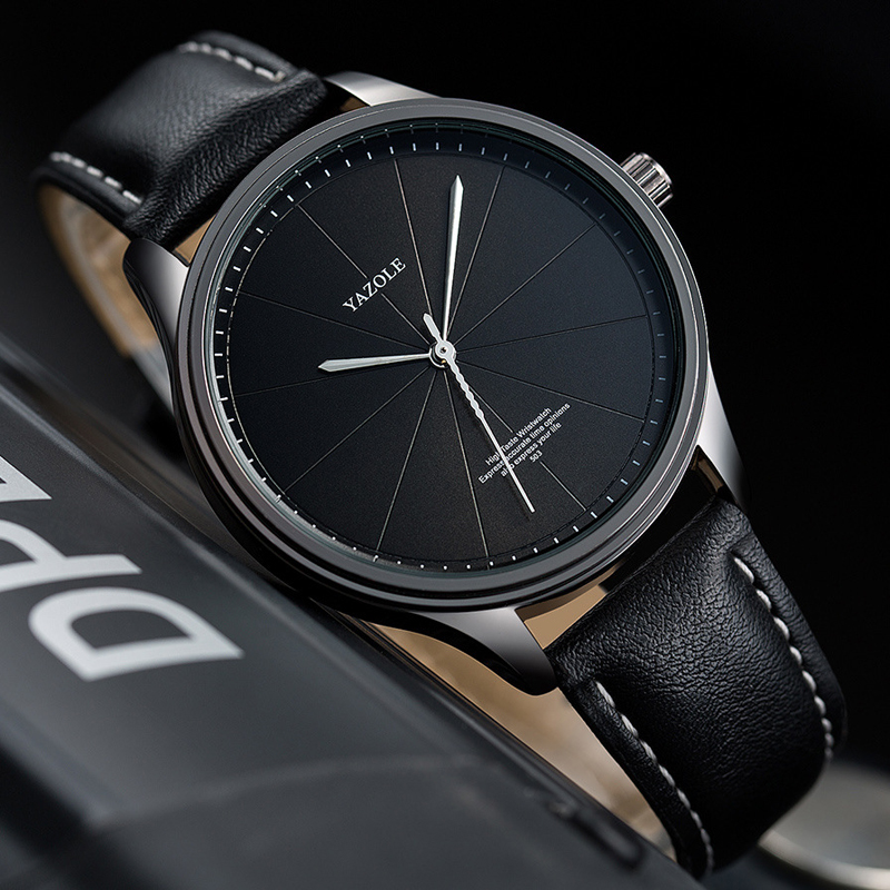 yazole雅卓伦手表男学生韩版简约潮流休闲个性防水男士概念石英表