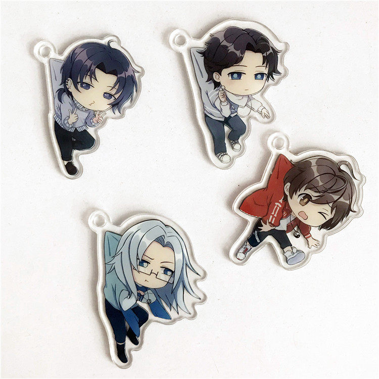 日单散货 电击404 双面亚克力挂件步临风莫枫公子景q版吊饰钥匙扣