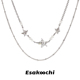 Esakoochi海洋系列~海星仿珍珠拼接双层项链个性简约锁骨链