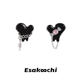 Esakoochi酷酷的牙牙~黑色个性耳环链条甜酷辣妹夸张耳钉糖果耳饰