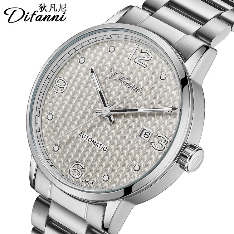 新款狄凡尼全自动机械表舵手时尚潮人男士厂家直销防水强夜光手表