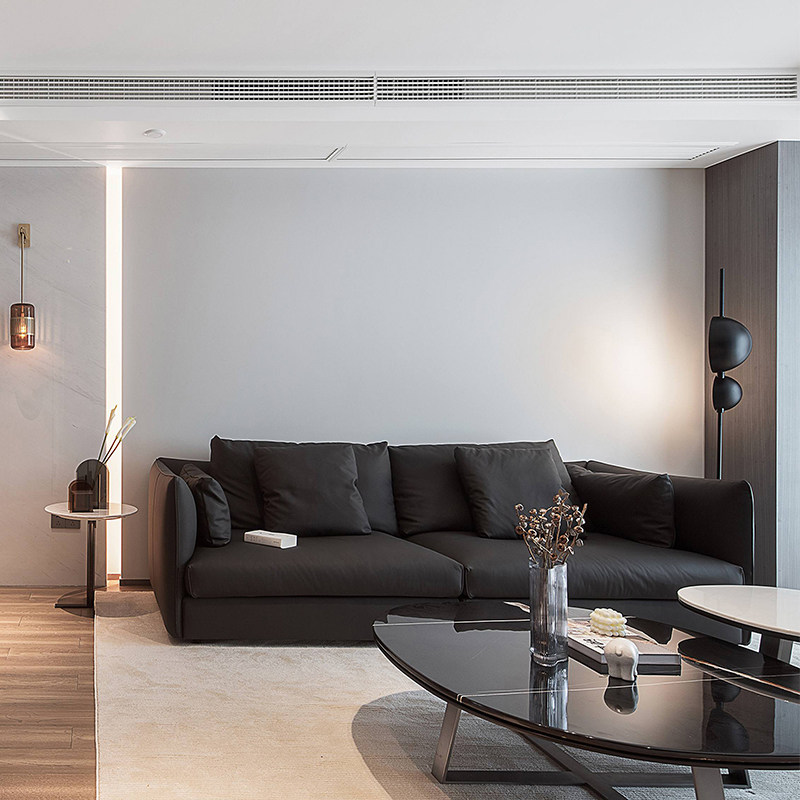 凡匠家具工厂店的优惠券大全—意式轻奢真皮沙发大户型奢华客厅极简