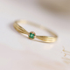 绿岛。9K金黄金+天然祖母绿，日本工艺轻奢不褪色戒指 加缪珠宝。