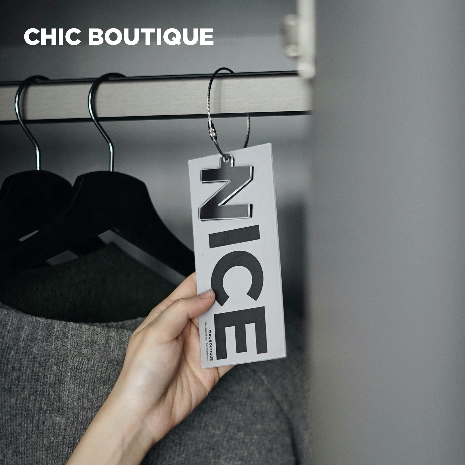 CHICBOUTIQUE 原创设计英文亚克力小众香卡车载香薰扩香卧室礼物