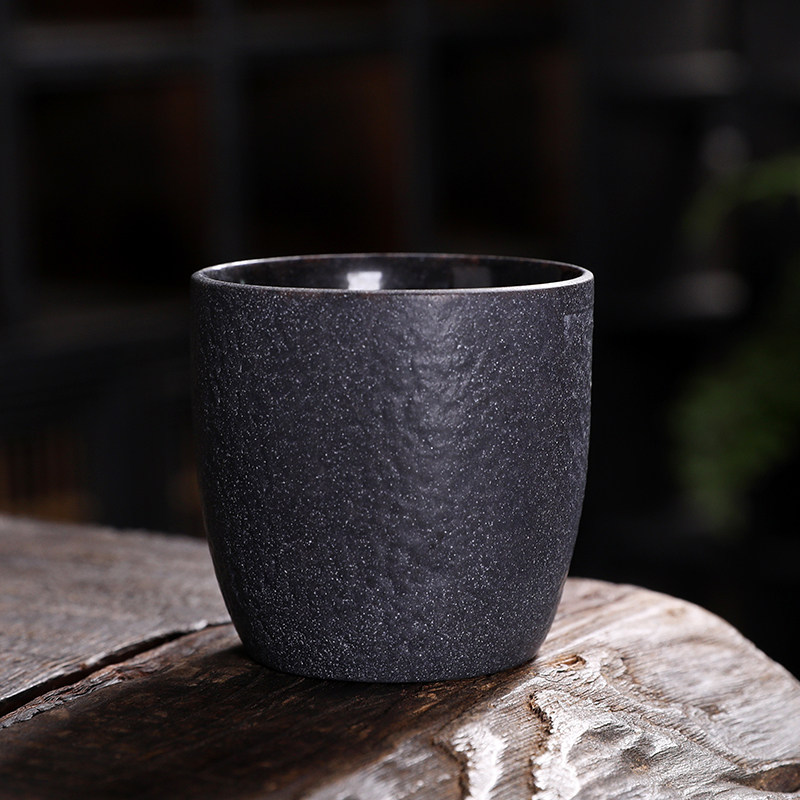 冰碛岩石茶杯中式复古纯手工禅缘石头杯茶喝主人杯耐高温功夫茶具