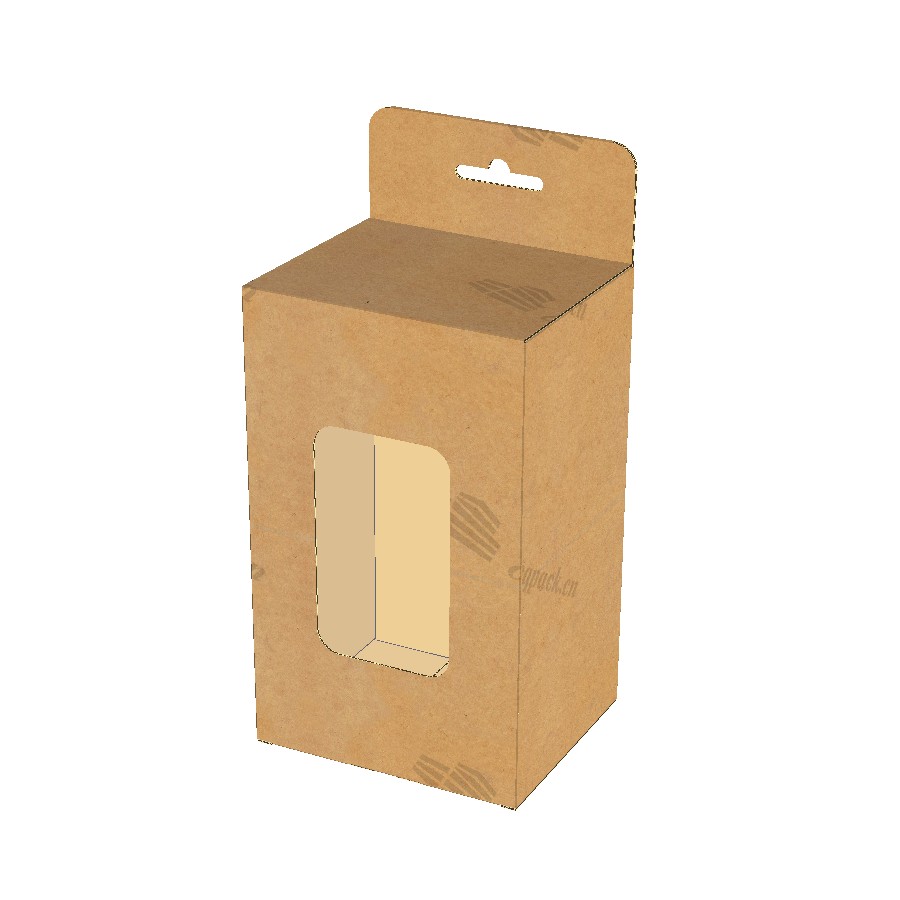 定制数码打样一个起飞机孔悬挂展示管式盒瓦楞纸板牛皮纸盒包装箱