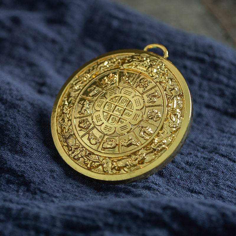 修明堂密宗文殊九宫八卦牌车贴门贴文殊九宫八卦zhou轮装饰品摆件