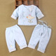 0一6个月女婴儿春秋装新生儿冬薄夹棉衣服分体款男宝宝三件套装季