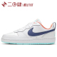 #耐克 Nike Court Borough Low 2 板鞋 GS 蓝白 BQ5448-112